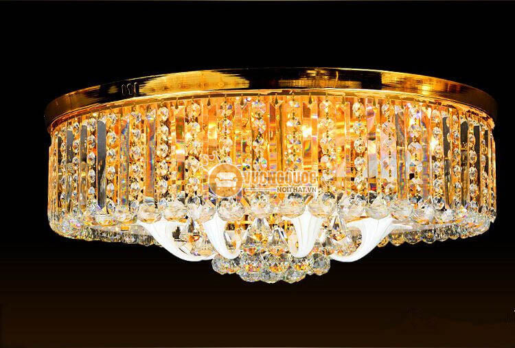 Đèn ốp trần pha lê họa tiết tinh xảo CM251-9